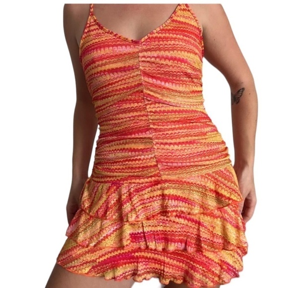 Wild Fable Sleeveless Ruched Front Tiered Dress NWT - Picture 1 of 12